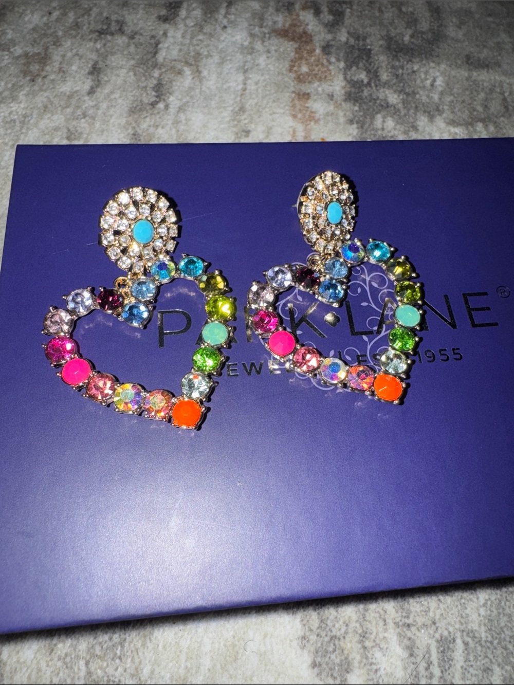 Jazzy Heart Drop Earrings by Park Lane
